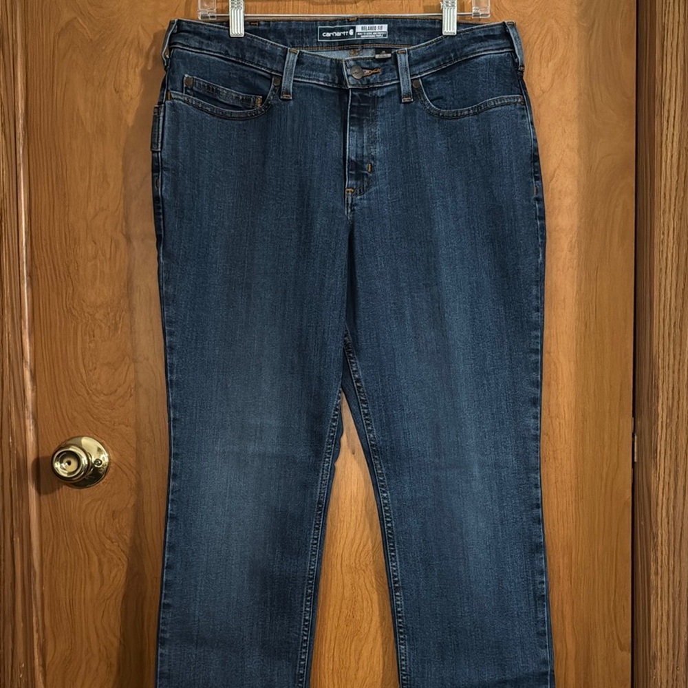 Carhartt Rugged Flex Relaxed Fit Women’s Blue Jeans size 10 Short